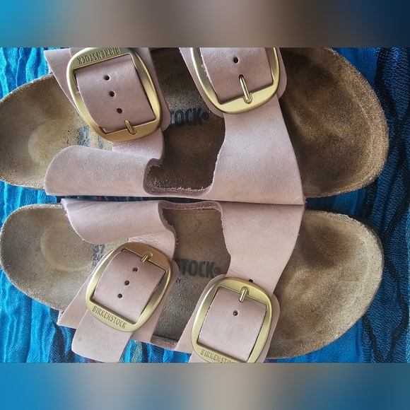 Birkenstock Arizona Big Buckle Beige With Pink Undertone Oiled Leather Sandals - Picture 2 of 10